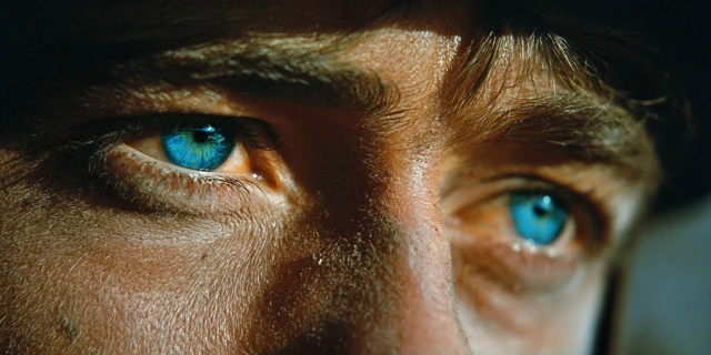 Western Film Still Close Up Blue Eyes 1960s