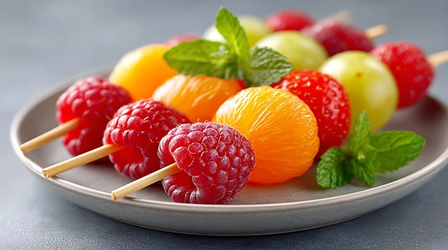 Delicious Mini Fruit Skewers Photo