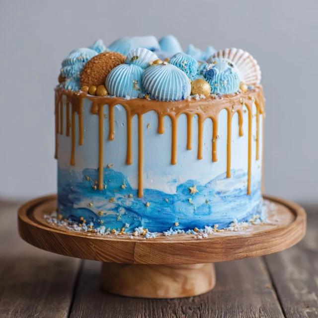 Birthday Cake with Blue Icing For a Man