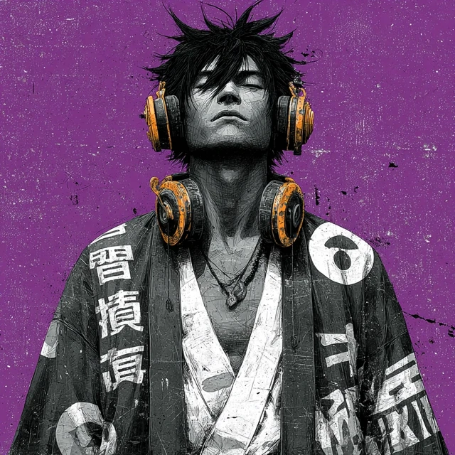 Yuji Itadori Pop Art Style Anime Music Illustration
