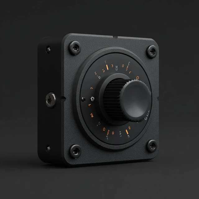 Industrial Control Module Design Matte Black Minimalist