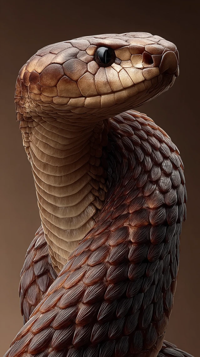 Inland Taipan Snake Hyper Realistic 3D Art
