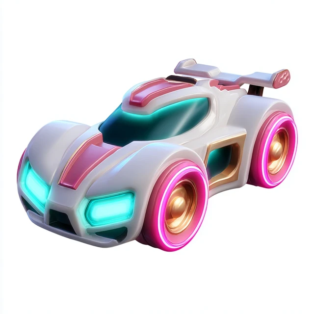 Roblox Neon Racer Car Illustration on White Background
