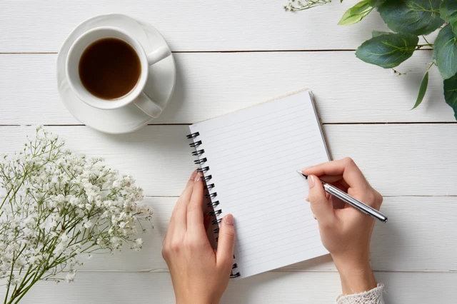 Writing To Do List Minimal Desk Flat Lay
