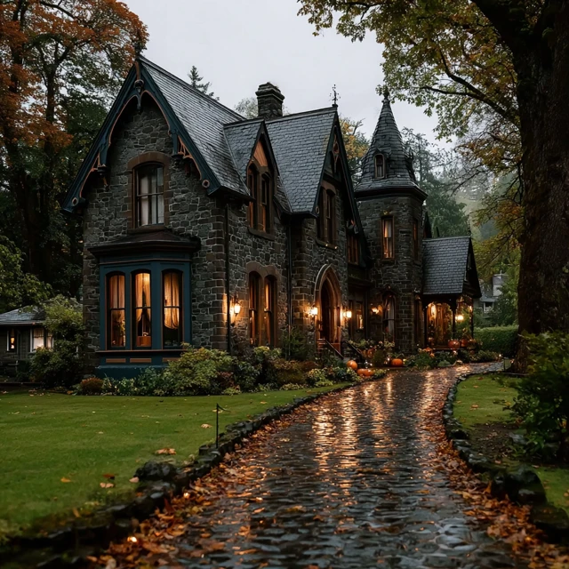 Victorian Homes in the PNW Spooky Fall Decor