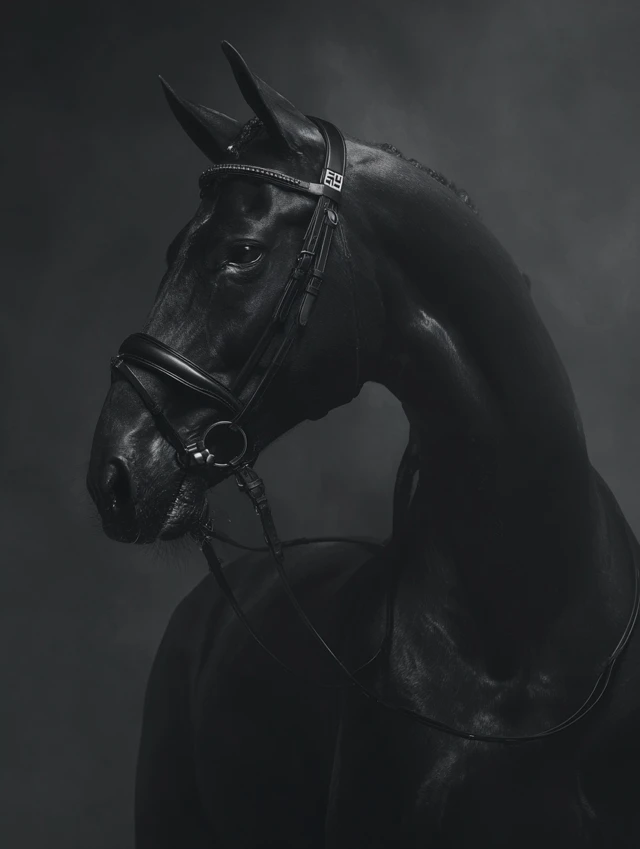 Fendi Ad Black Horse High Fashion Photo