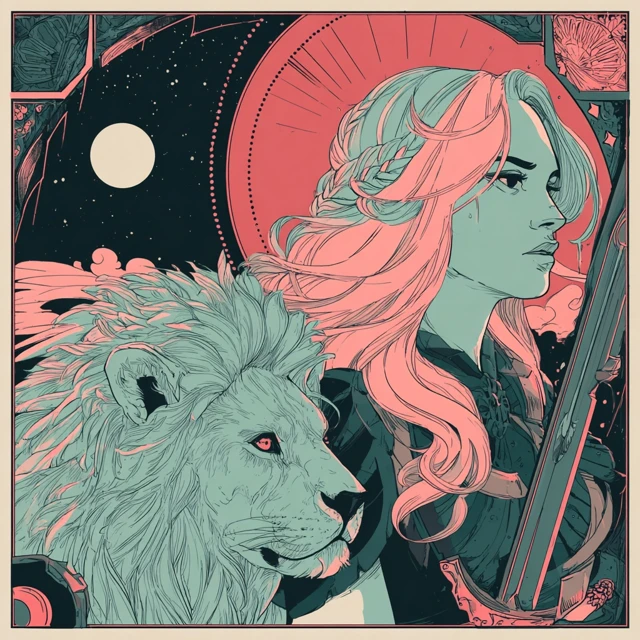 Strength Angel Tarot Illustration Graphic Novel