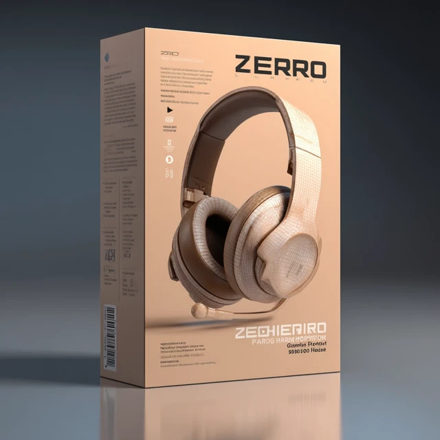 Headphone Packaging 3D Render Kraft Design Gaming Headset