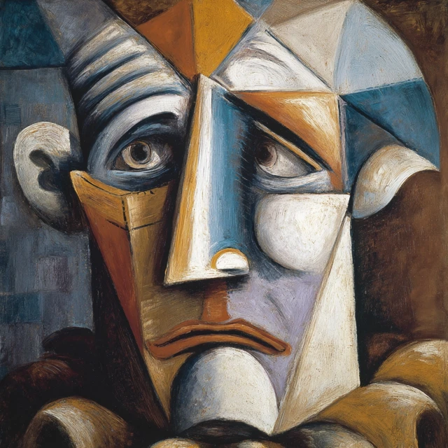 Sad Clown Painting by Picasso