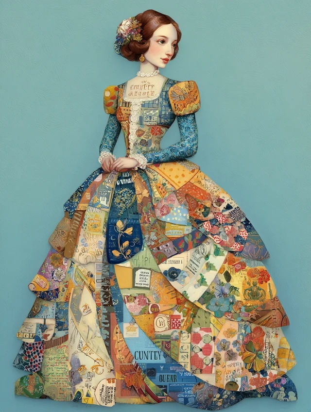 Country Queen in Storybook Style Illustration