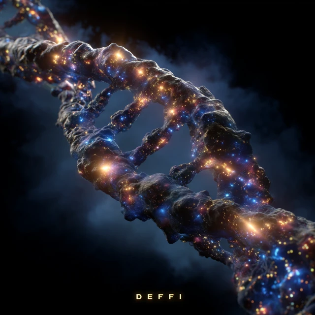 Cosmic DNA Galaxy Nebula Logo Art