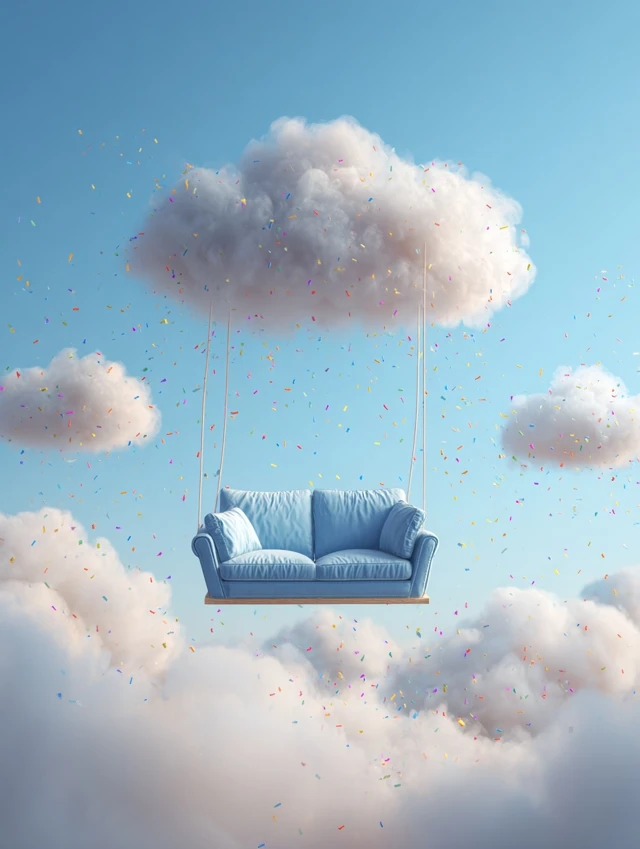 Dreamy Sky Sofa Cloud Confetti Advertising