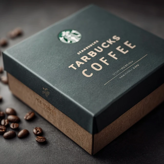 Starbucks Coffee Gift Box Packaging Design Minimalist Style