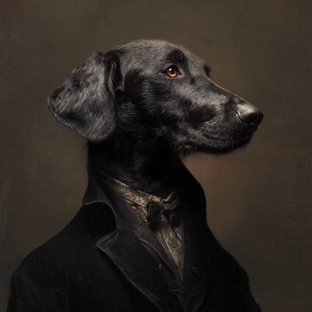 Dog Portrait Gentleman Classic Art