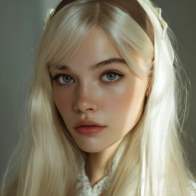 Beautiful Blond Girl Portrait