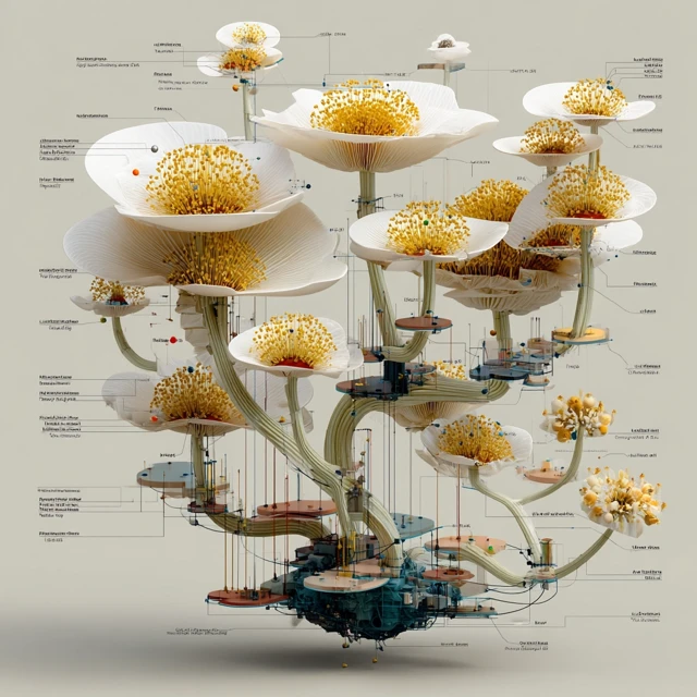 Plant Structure Exploded View Science Diagram