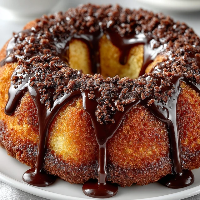 Delicious Bundt Cake with Chocolate Glaze