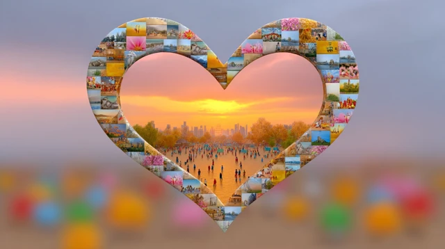 Global Heart of Kindness A Collage of Compassion
