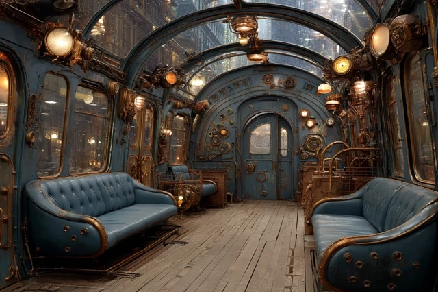 Steampunk Streetcar Interior Astral Plane