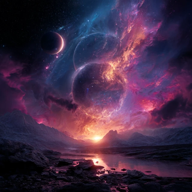 Galaxy of Dreams Vibrant Fantasy Art