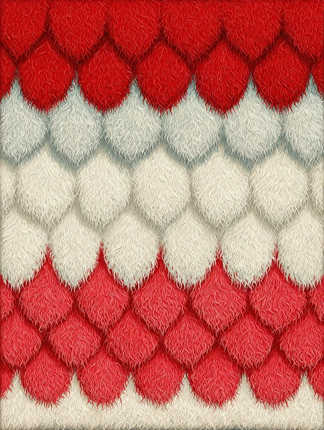 Retro Fur Pattern Surreal Minimalism Utopian Design
