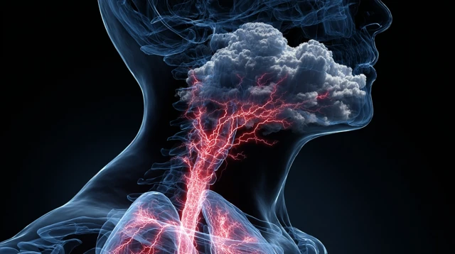 Human Respiratory System XRay Illustration