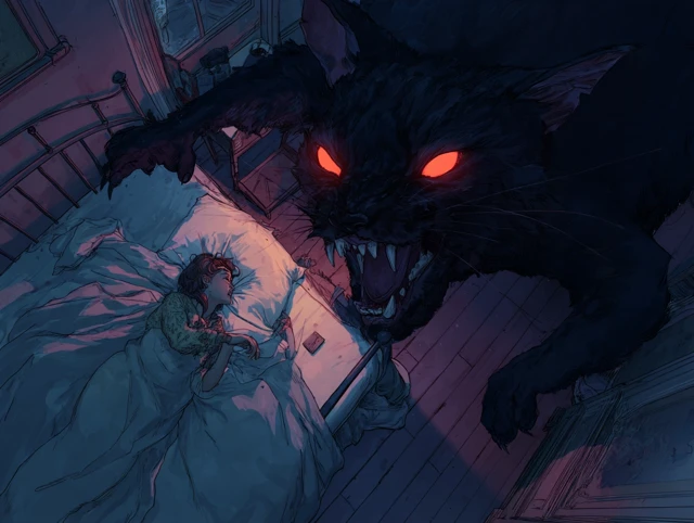 Demonic Cat and Sleepless Woman Anime Indie Comic