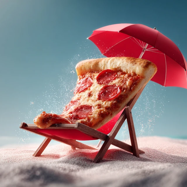 Pizza Slice Summer Break Beach Relaxation Fun