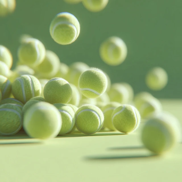 Falling Tennis Balls Animation