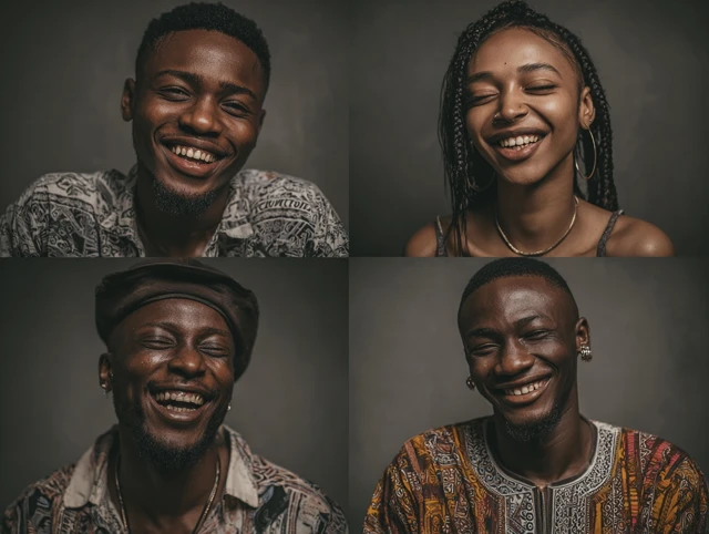 Nigerian Men and Women Expressing Emotions