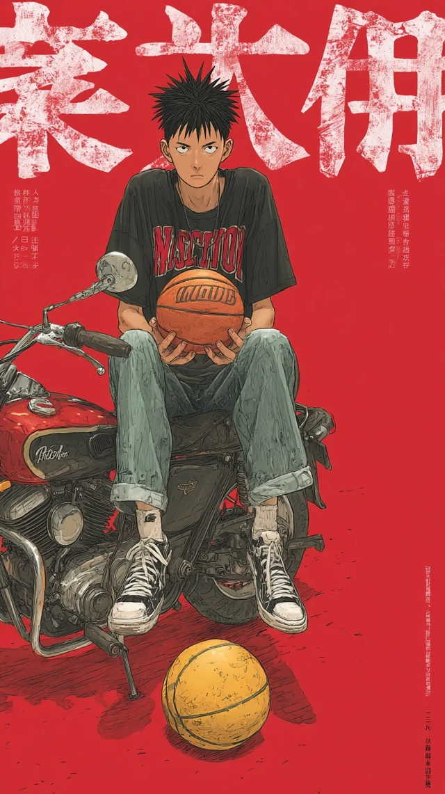 Slam Dunk Ryukawa Kaede Retro Anime Poster