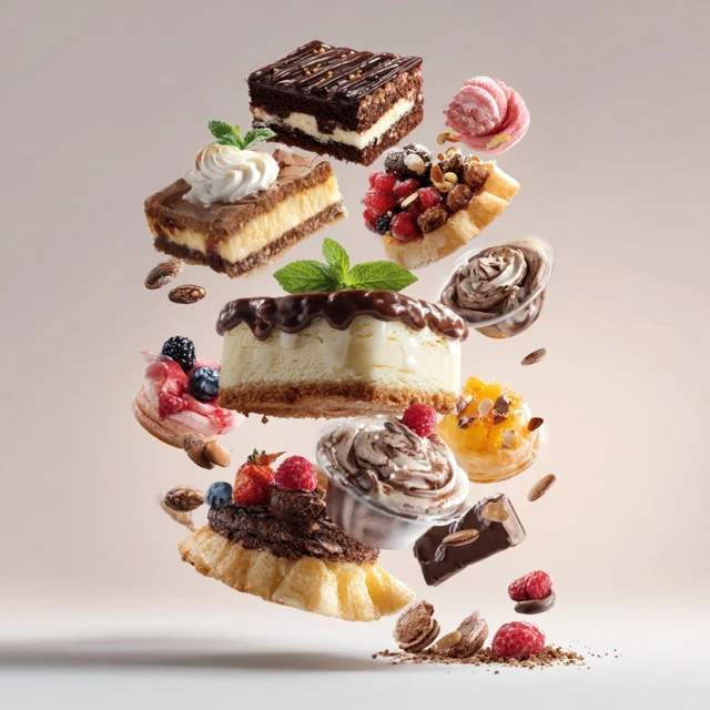 Flying Desserts Delicious Cakes and Treats Photography