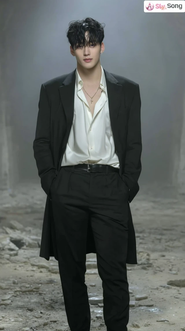 Korean Man Sung Jin Woo Inspired Cinematic Portrait
