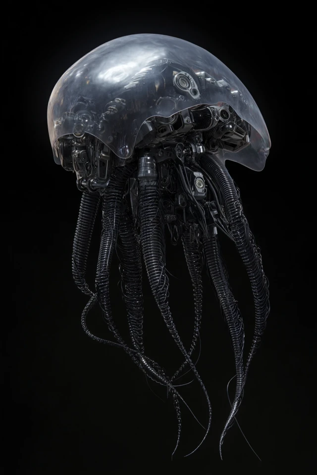 Futuristic Robotic Jellyfish Render