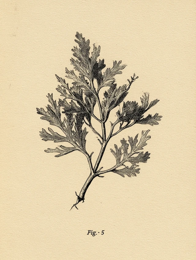 Botanical Juniper Branch Illustration Vintage Engraving