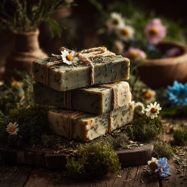 Handmade Soap with Carpathian Herbs Natural Skincare