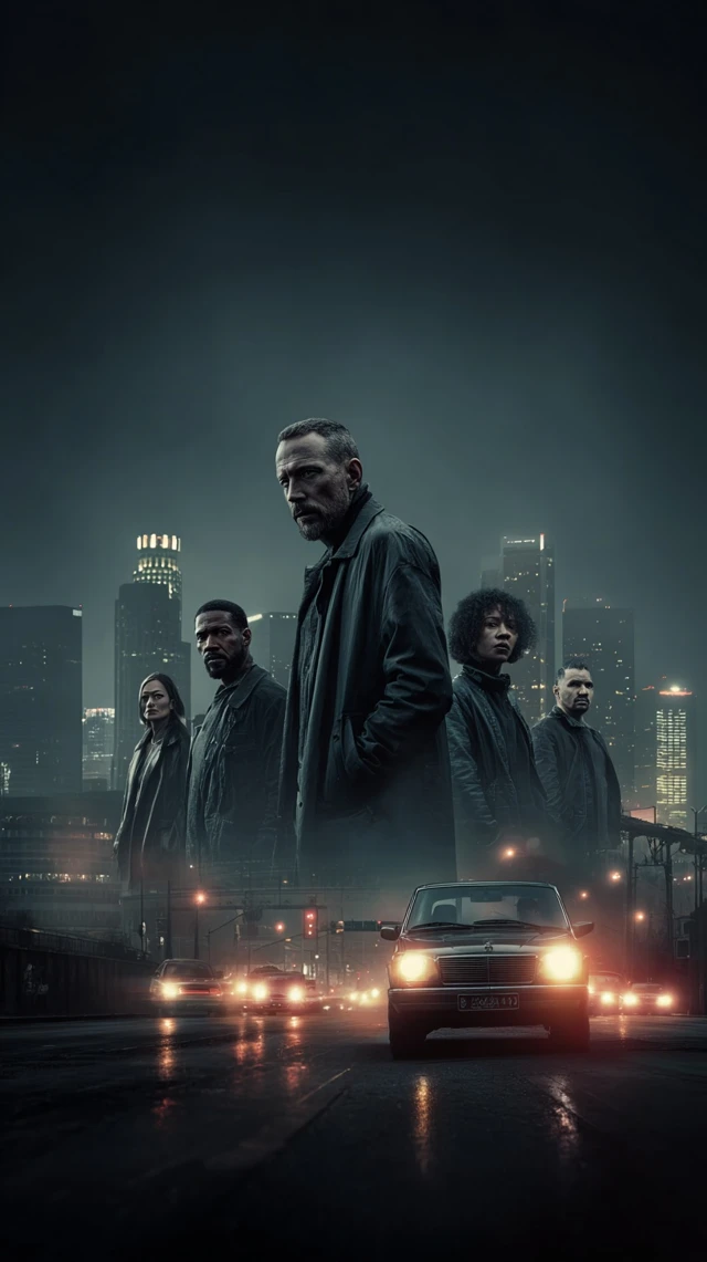 Dark Crime Series Poster Night City
