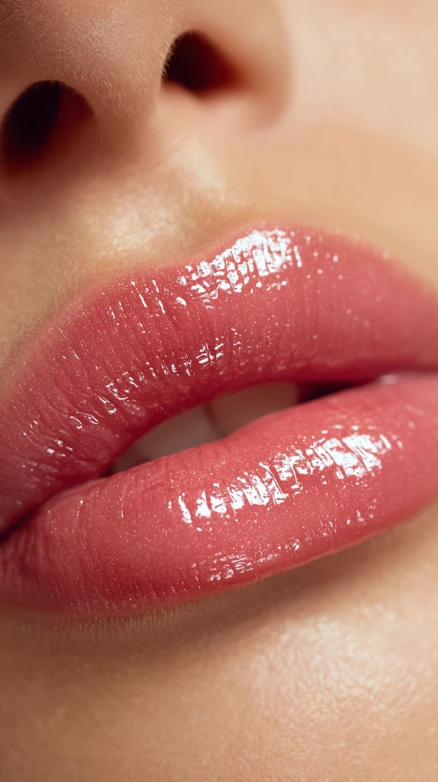 Lip Filler Close Up Plump Glossy Finish Beauty Advertisement