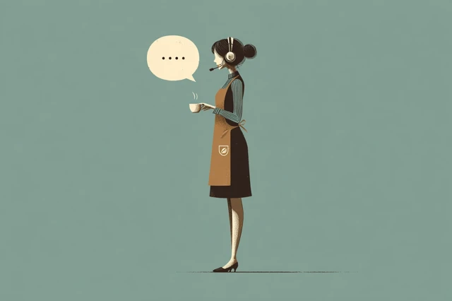Coffee Shop Barista Illustration Vector Art