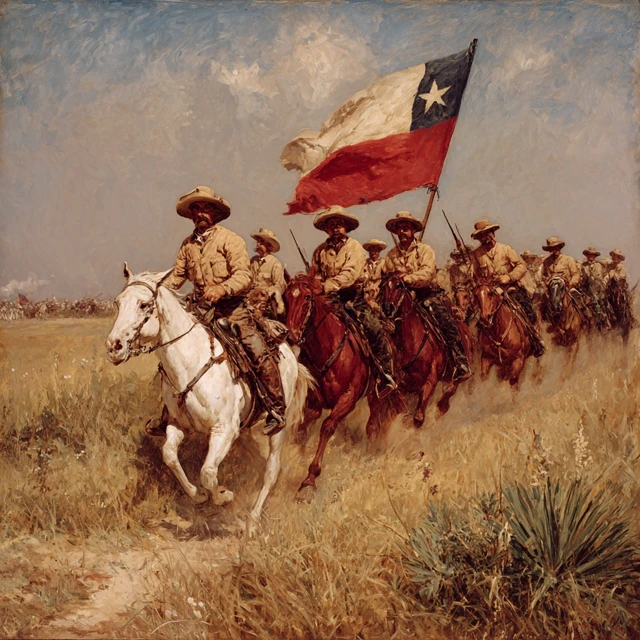 Texas Cavalry Charge Painting