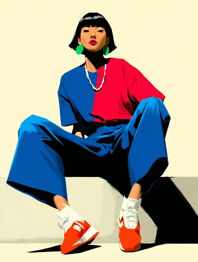 Minimalist Anime Streetwear Illustration