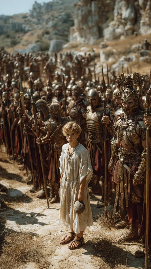 David and Goliath Epic Scene in 8K