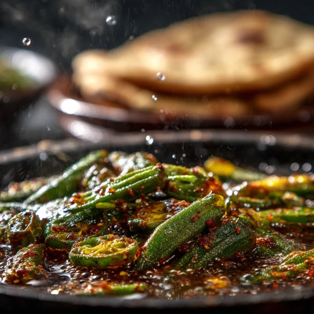 Bhindi Masala Macro Sizzle Indian Food