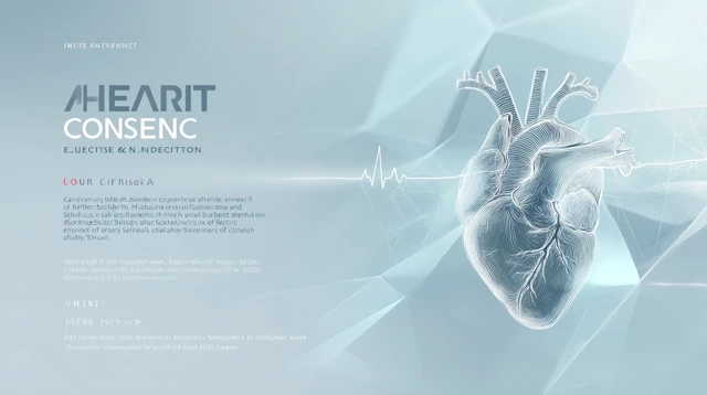 Cardiology Conference Background Heart ECG Lines