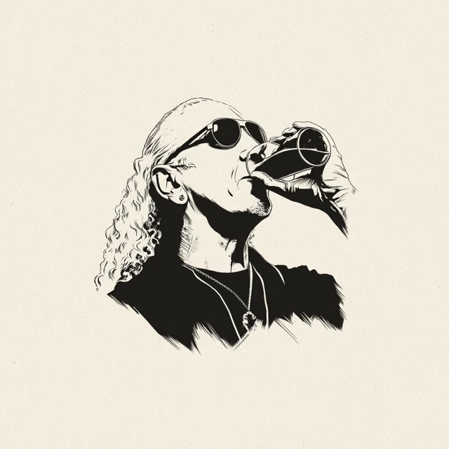 Dee Snider Minimalist Logo Black and White