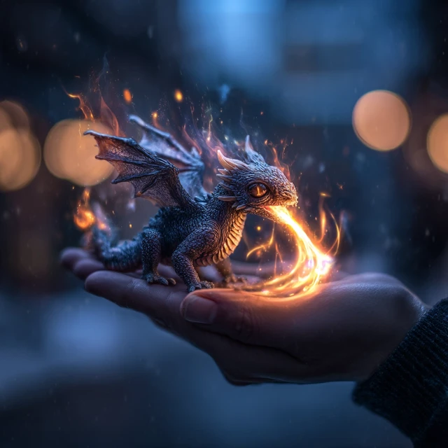 Cute Fire Breathing Dragon Miniature