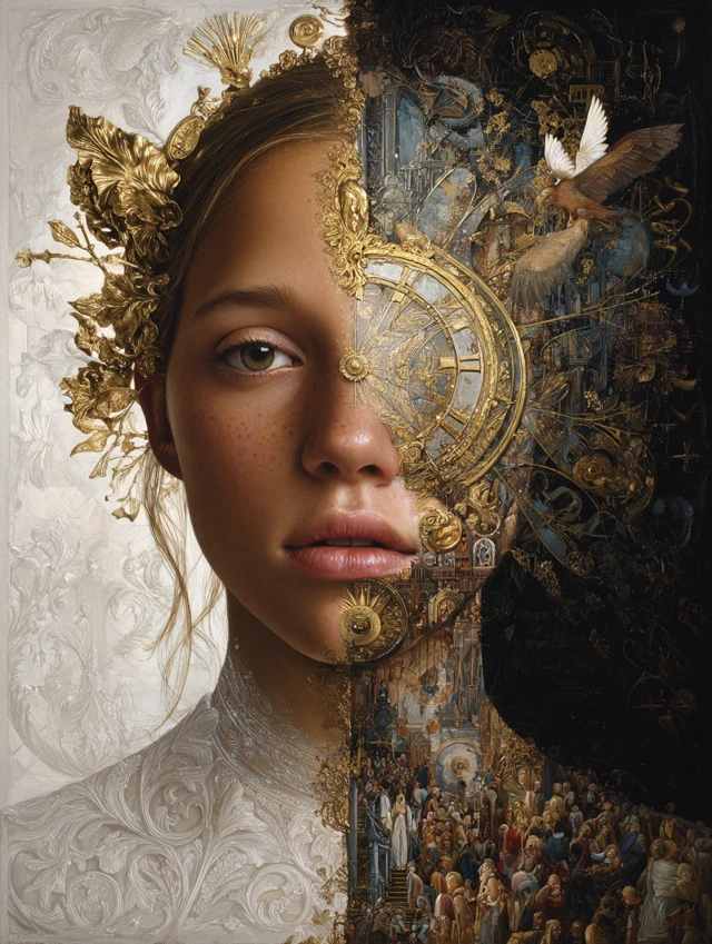 Time and Eternity Portrait Art