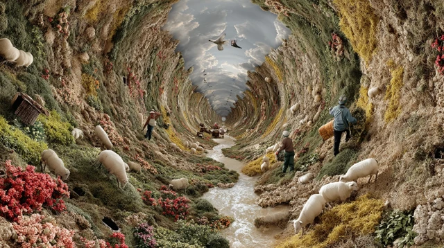 Surreal Colombian Countryside Tunnel Art