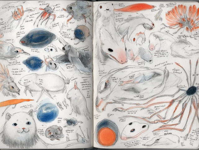Childs Alien Animal Journal Illustrations