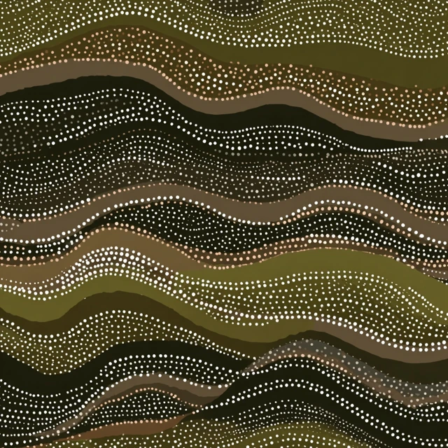 Australian Aboriginal Dot Painting Outback Illustration